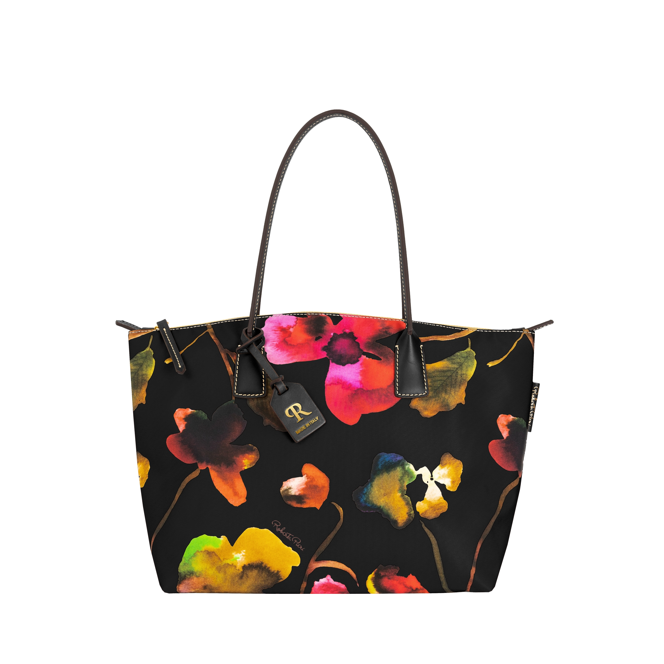 Robertina Large Flower Black | Tote Bag - Roberta Pieri Robertina Large Flower Black | Tote Bag - Roberta Pieri