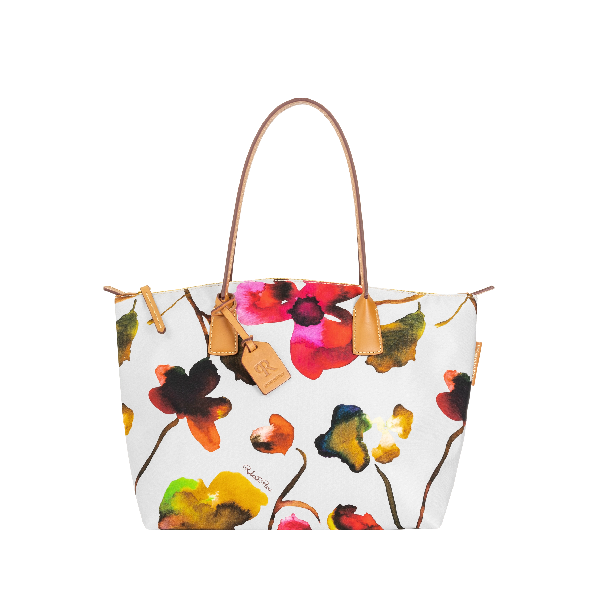 Robertina Large Flower White | Tote Bag - Roberta Pieri Robertina Large Flower White | Tote Bag - Roberta Pieri