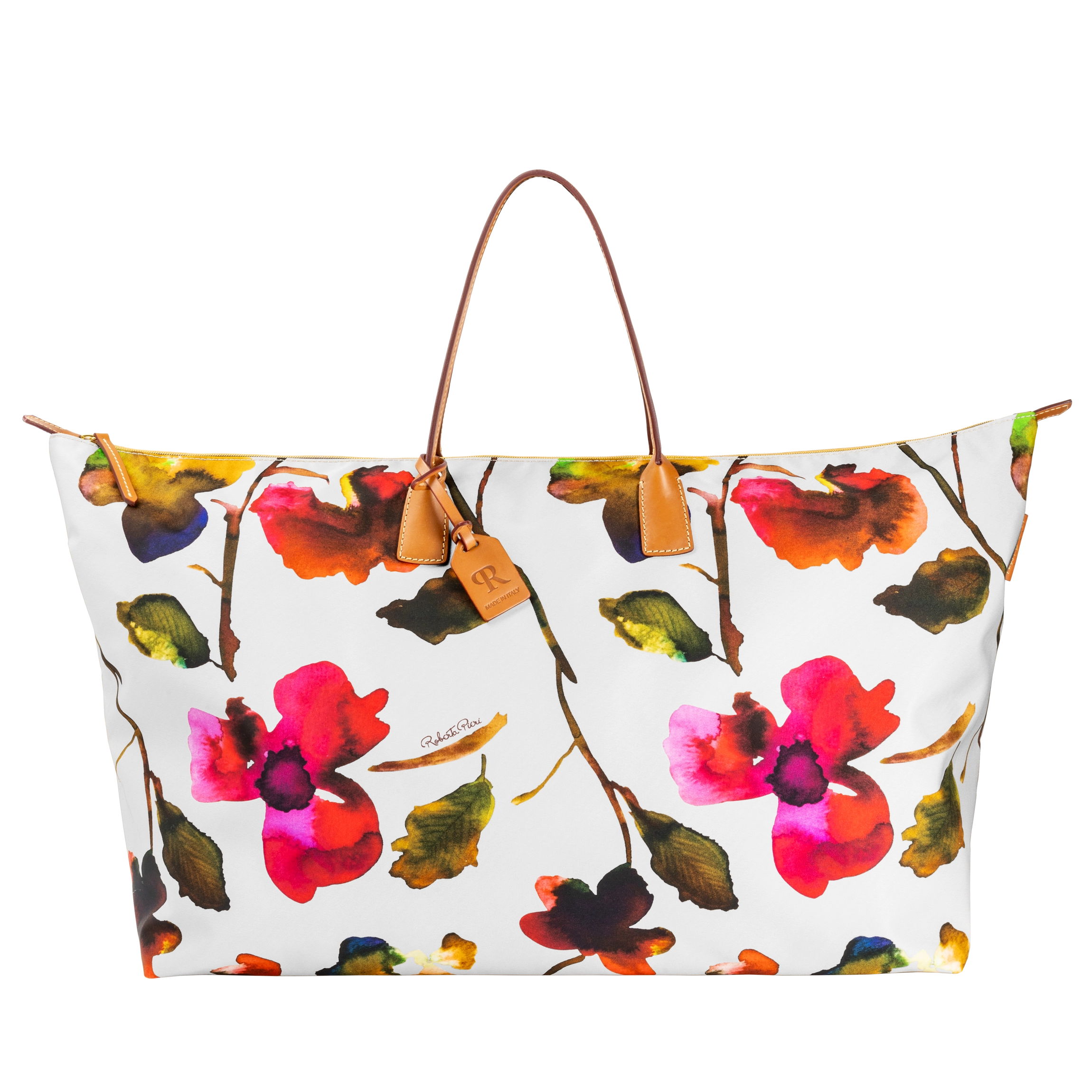 Robertina Viaggio Flower White | Tote Bag - Roberta Pieri Robertina Viaggio Flower White | Tote Bag - Roberta Pieri